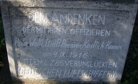 LZ-86 gravesite plaque